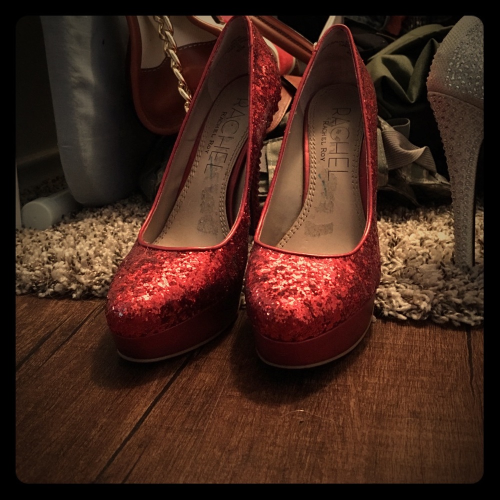 Studded and sparkly heels