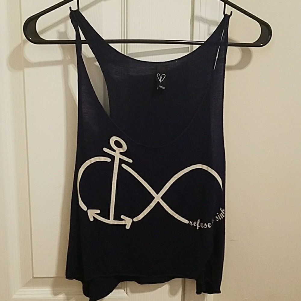 Refuse to sink anchor crop top