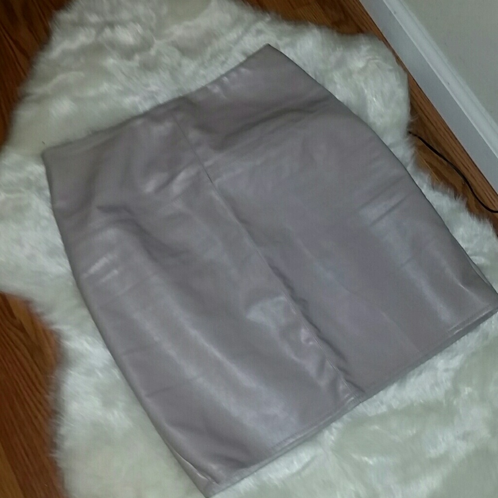Misguided leather mini skirt