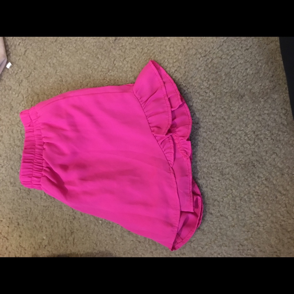 Bright pink boutique shorts