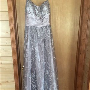 Deb prom dress - silver - size 14w