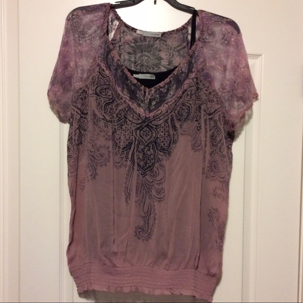 Maurice's short sleeve blouse plus size 2 (2x)