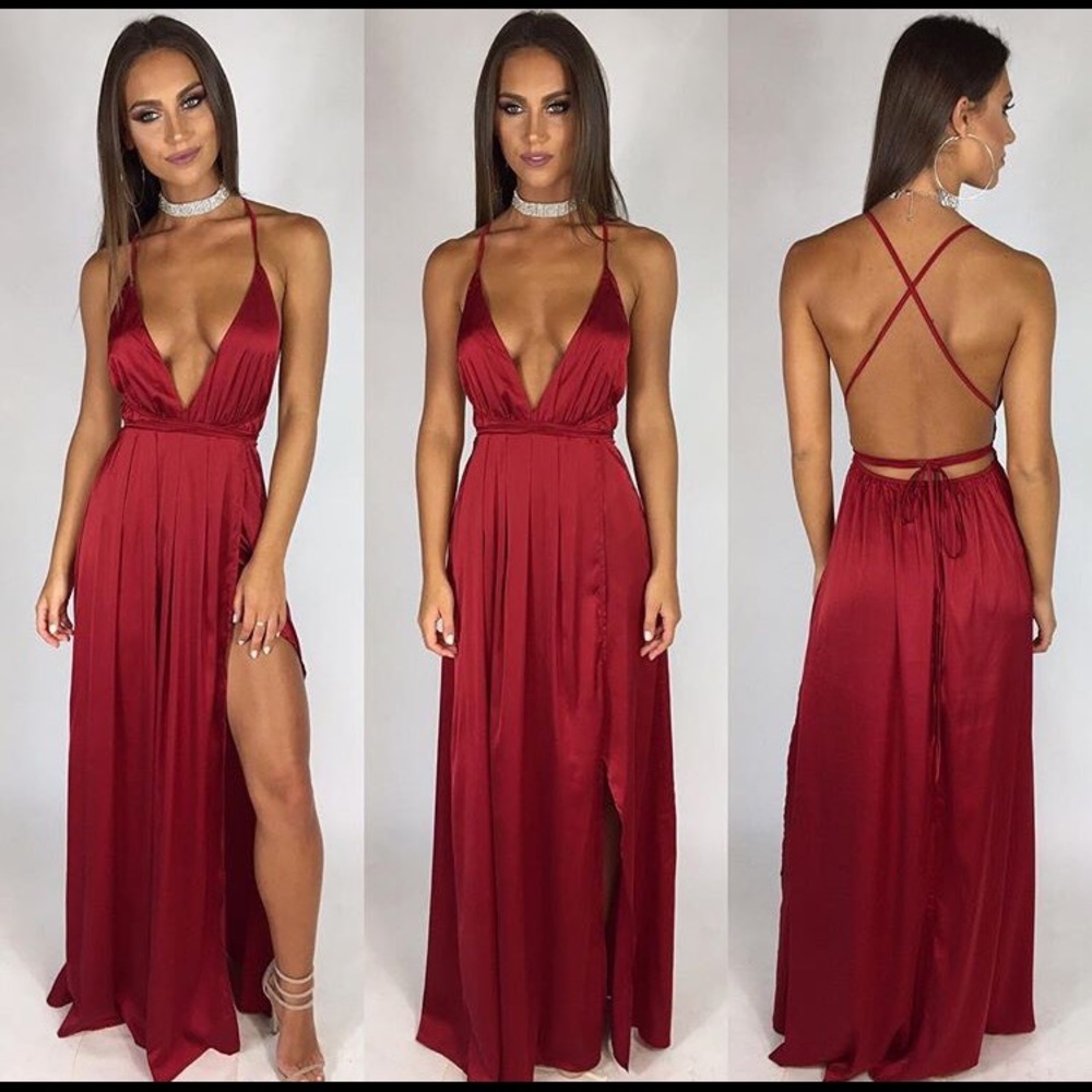 Beautiful red silky dress