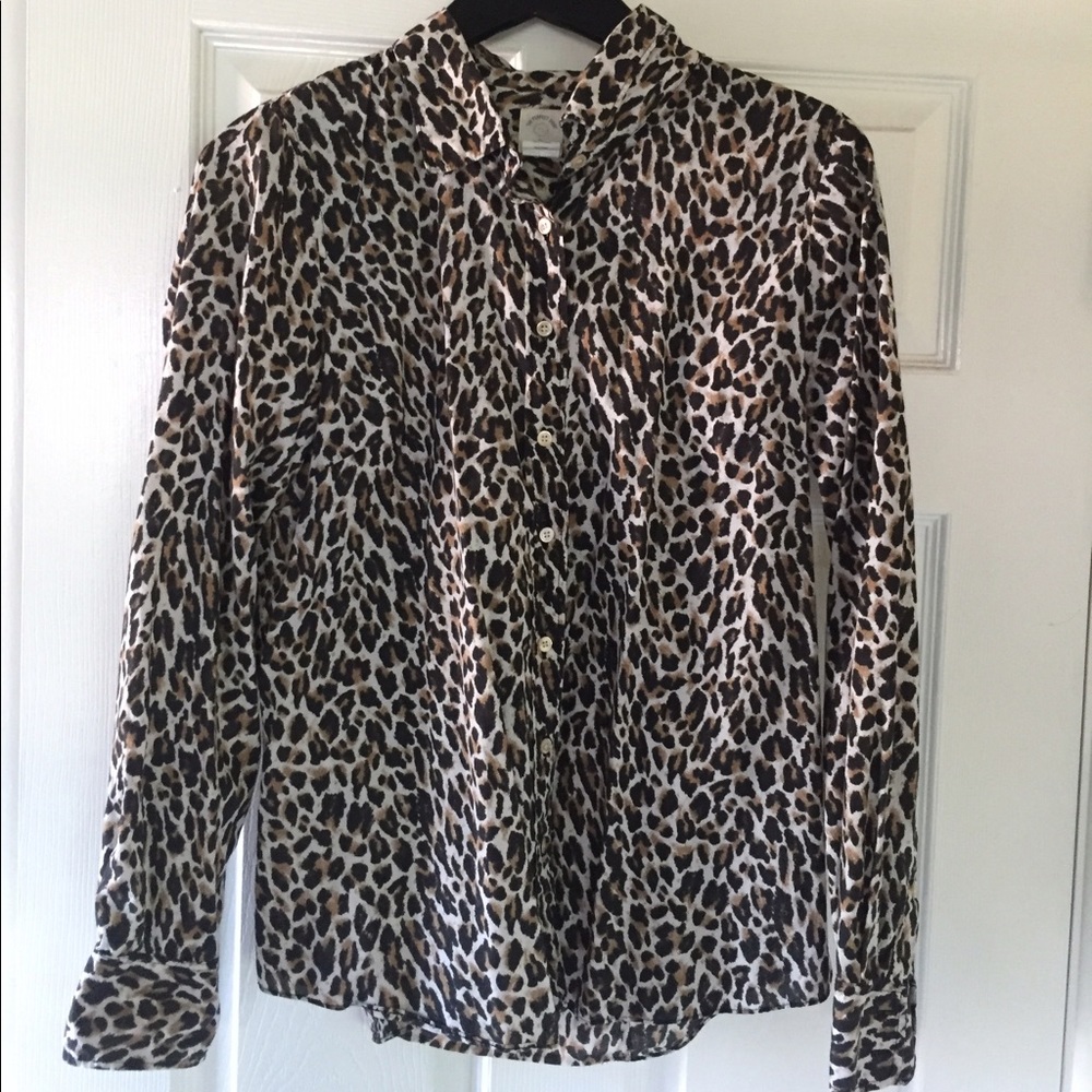 J.Crew Perfect Fit Leopard Print Button Down - image 2