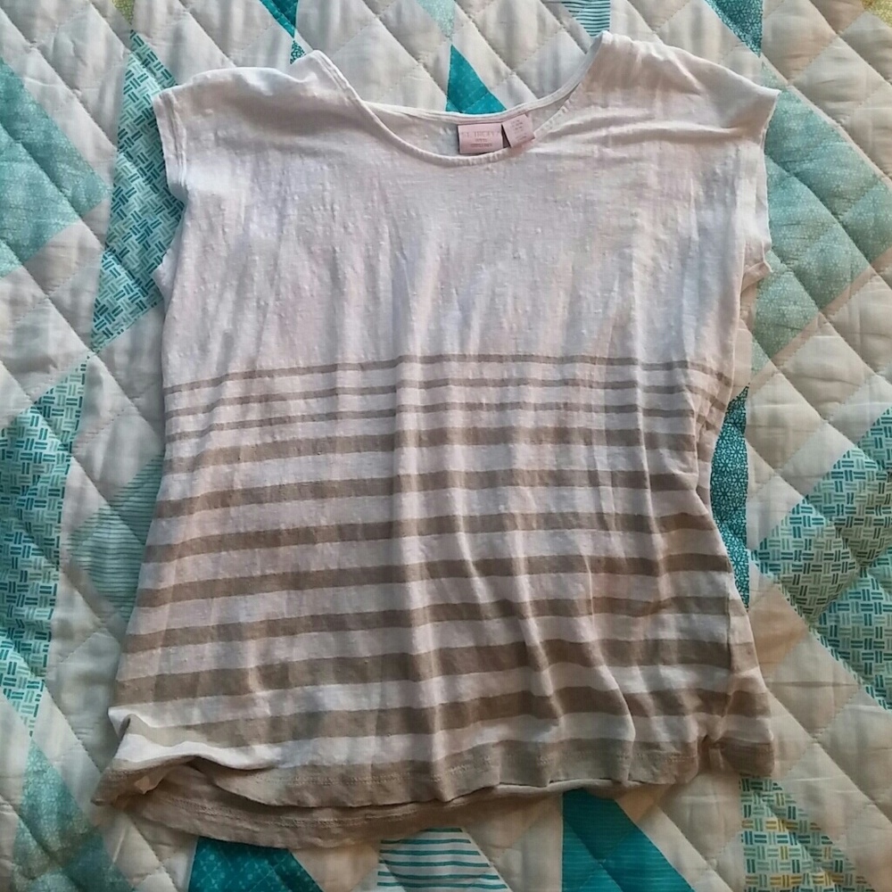 Wide Neck Striped Top