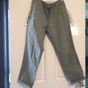 LOFT Cotton Boyfriend Trousers