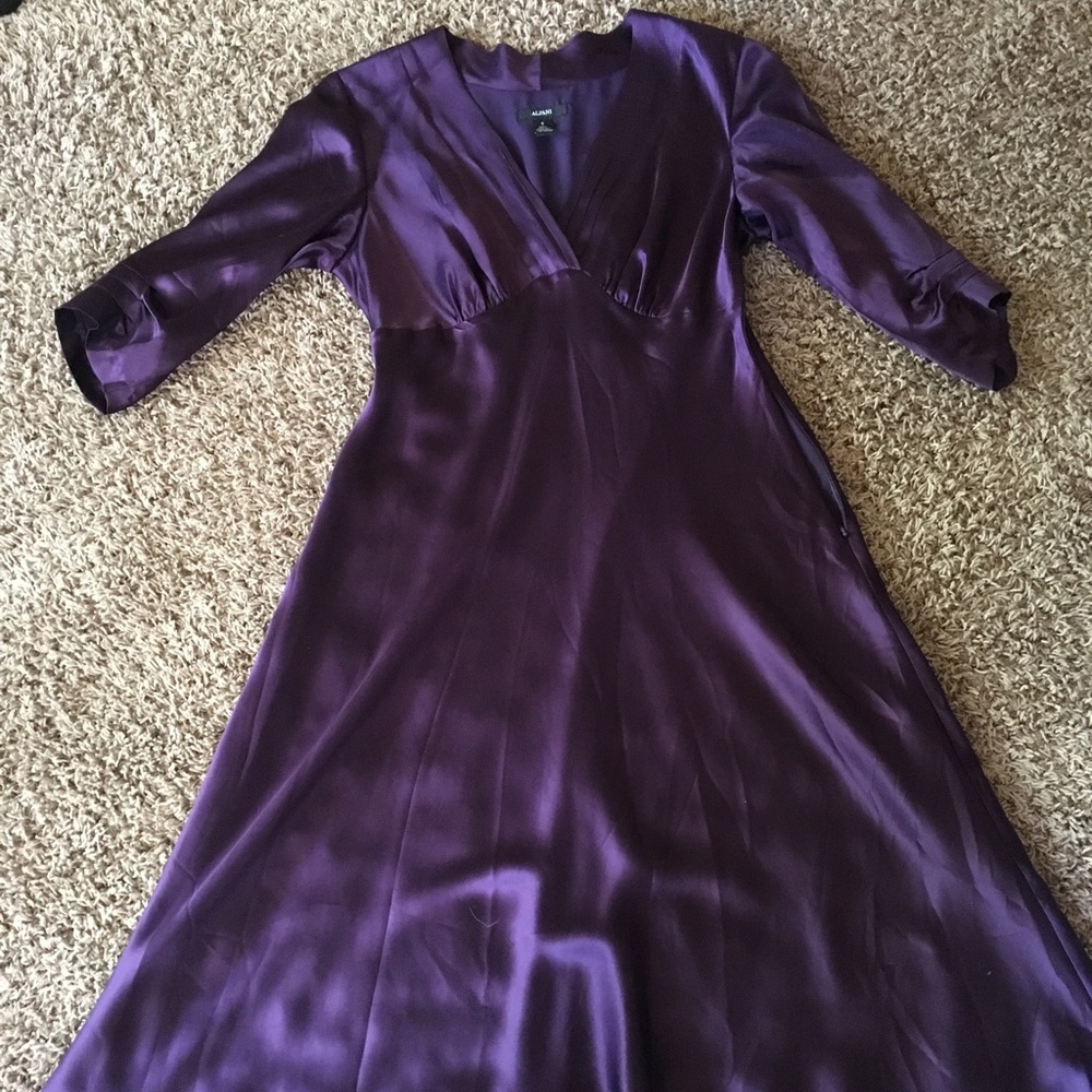 Silk empire waist dress