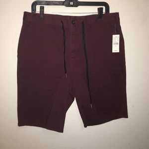 Men's burgundy shorts!