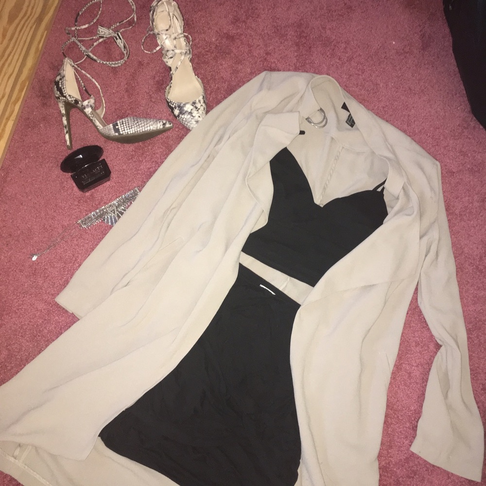 Nude duster coat