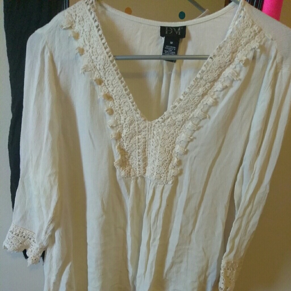 Cream tribal shirt