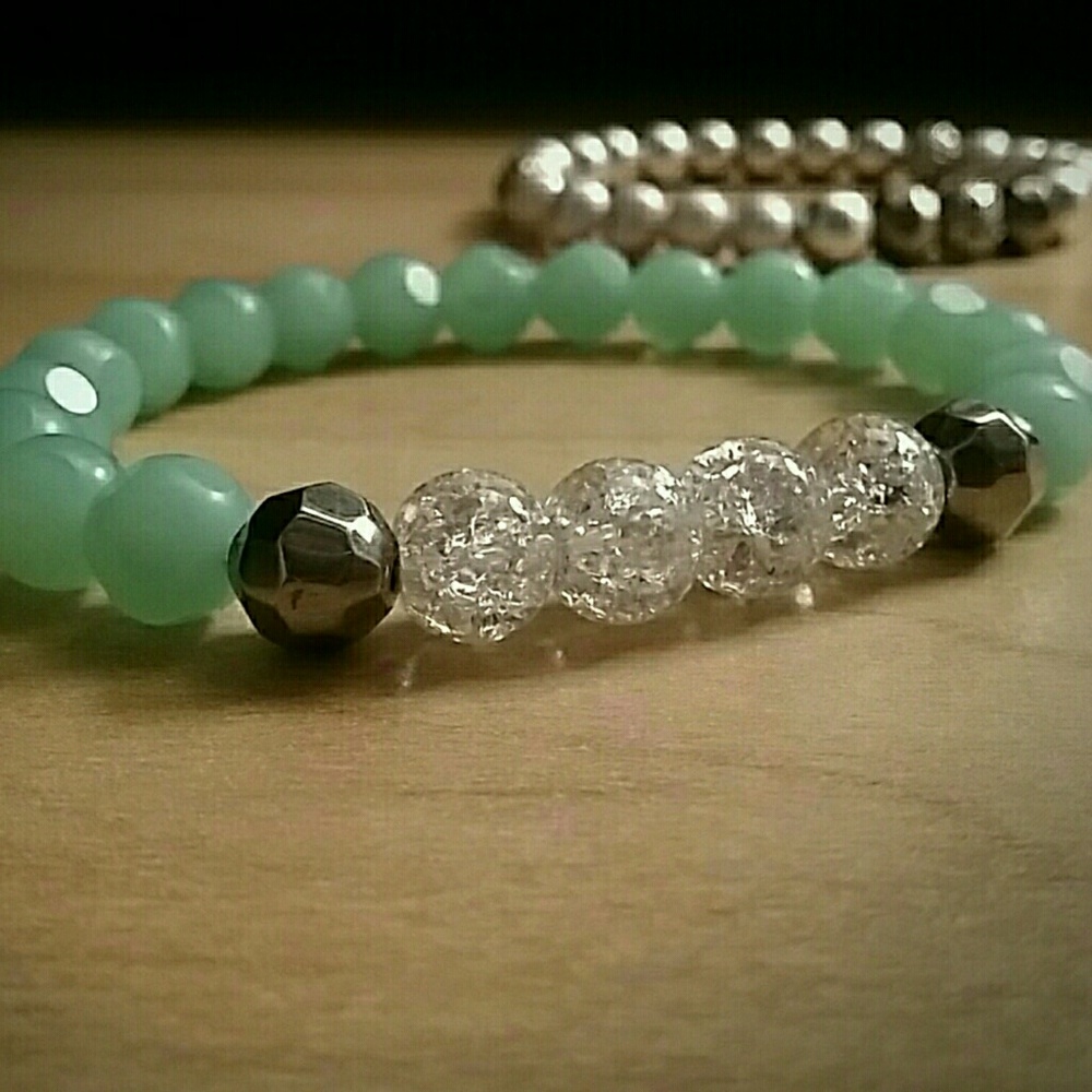Sea foam green bracelet