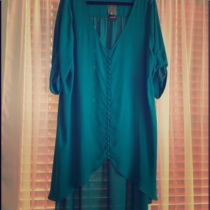 Georgette Hi-Lo Tunic Blouse