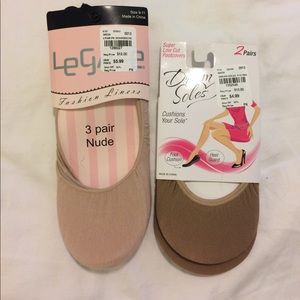 Nude no show socks. Set of 5
