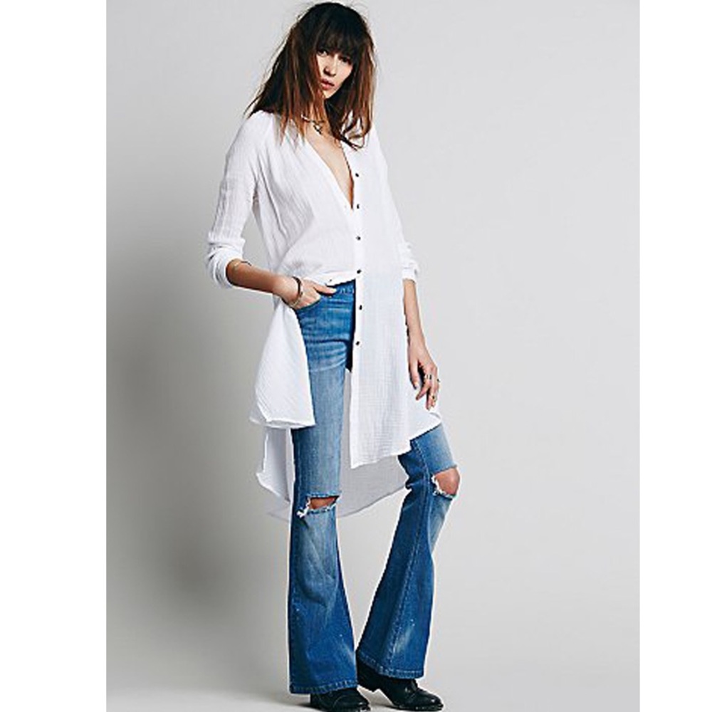 Free People Denim Flares