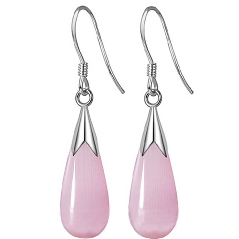 The Water-drop Shape Opal Earrings