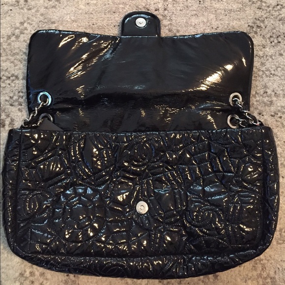 Chanel Patent Vinyl Graphic Edge Flap Shoulder Bag - Picture 5 of 7