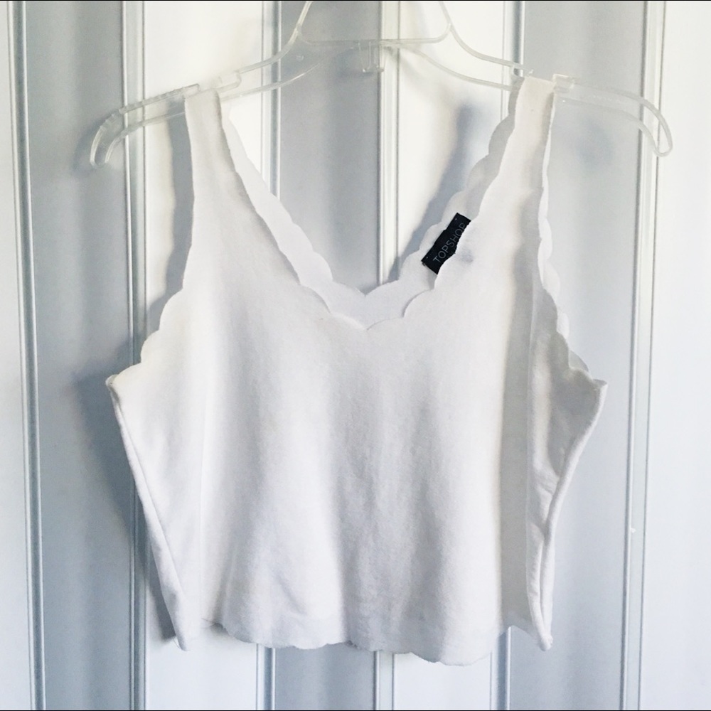 TOPSHOP Scallop Trim Tank
