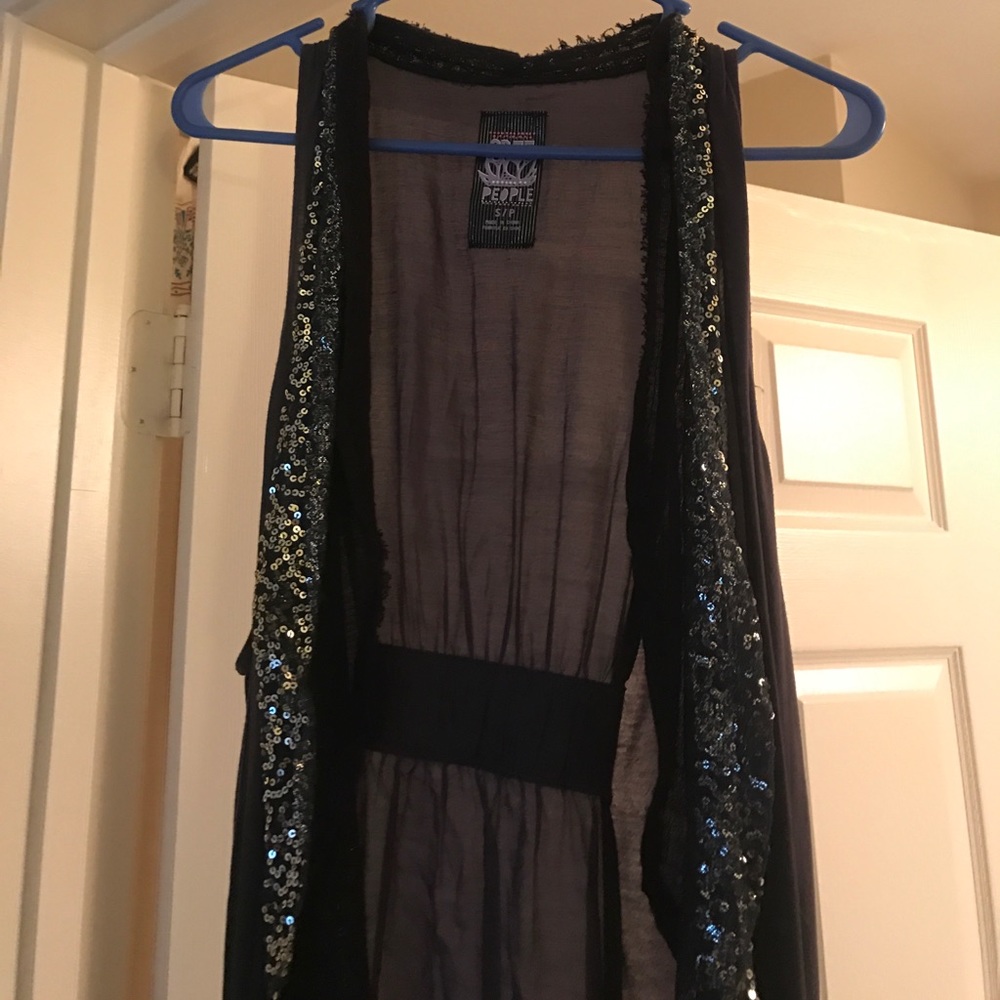 Sparkly free people vest