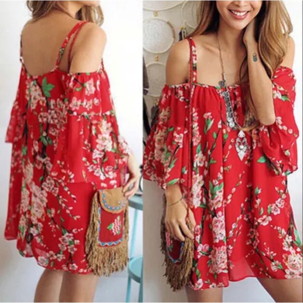 Bell sleeve dress bathing suit cover up