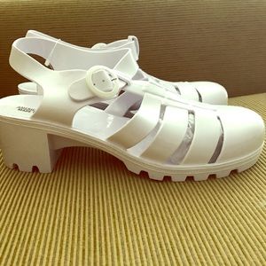 American Apparel white Kelly sandals