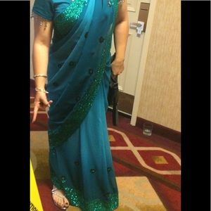 Saree with matching Blouse & Petticoat