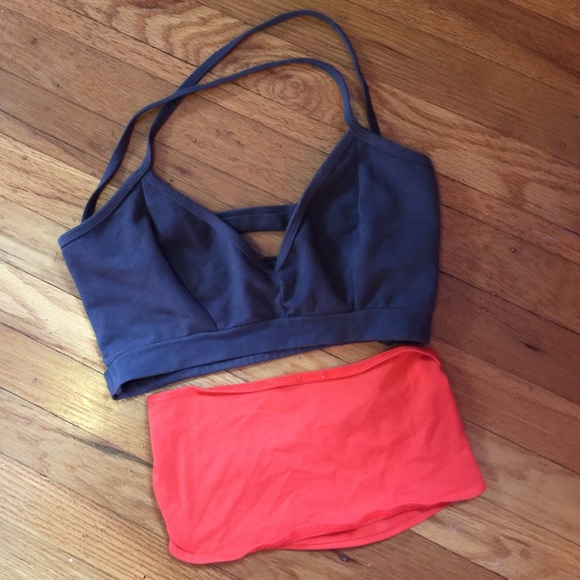 Soul Flower Tops - 2 organic bra tops with a 3 strap back.