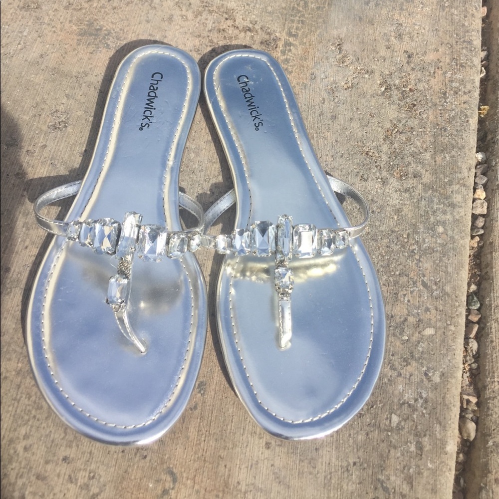 Rhinestone sandals! NWT 7