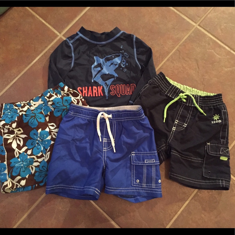 Boys 12-18 Months swim trunks Rash guard