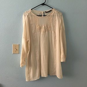 Zara Floral Embroidered Shift Dress