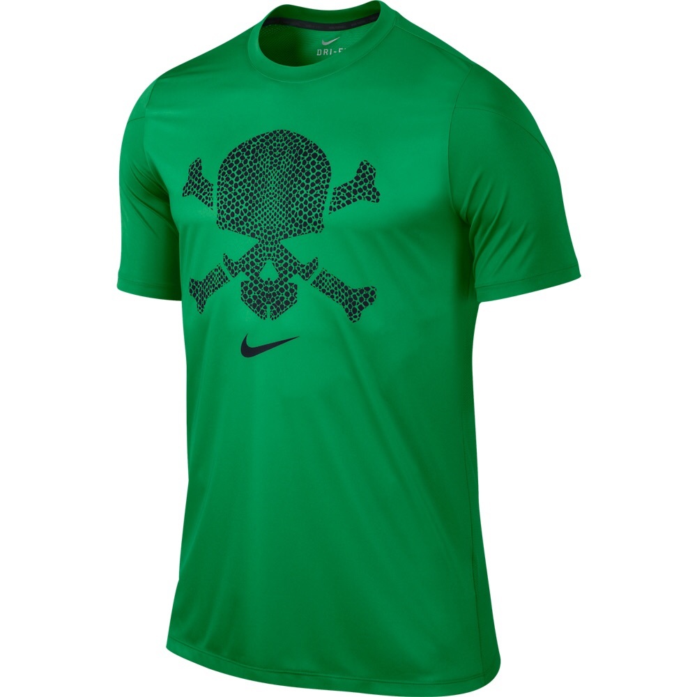 Men's Nike dri-fit hypervenom green shirt