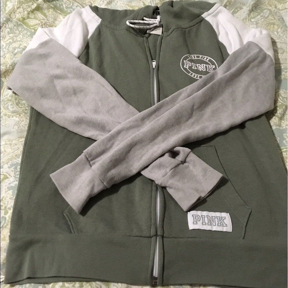 Light weight fleece full zip hoodie