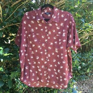SALE! Madewell summer Shirt Palm Trees L 