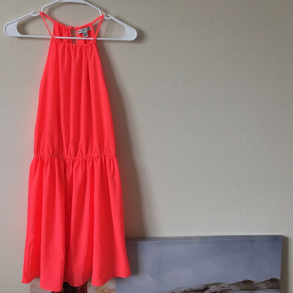 ☀️American eagle neon pink halter dress