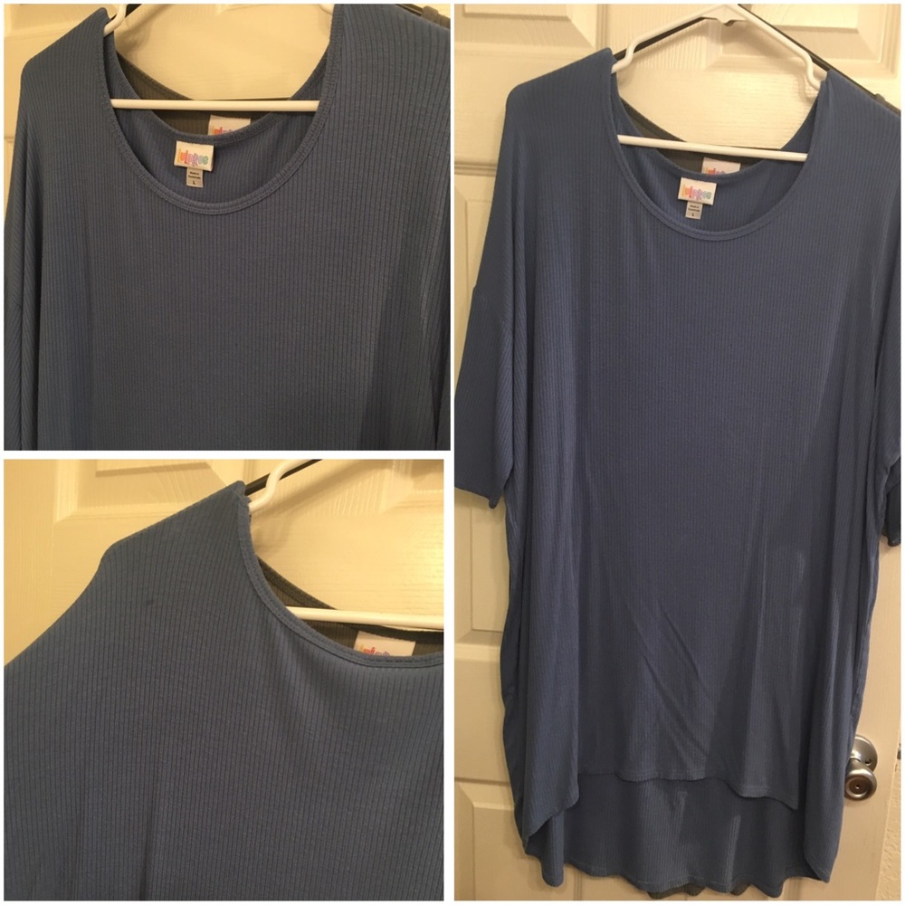 Soft Blue Ribbed Irma