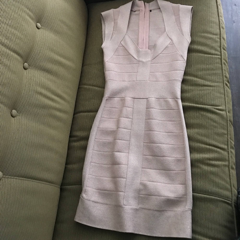 French Connection nude bandage dress