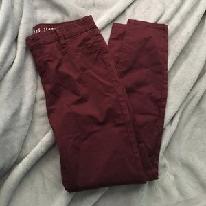 Cotton On The Jegging Mid Rise in Maroon