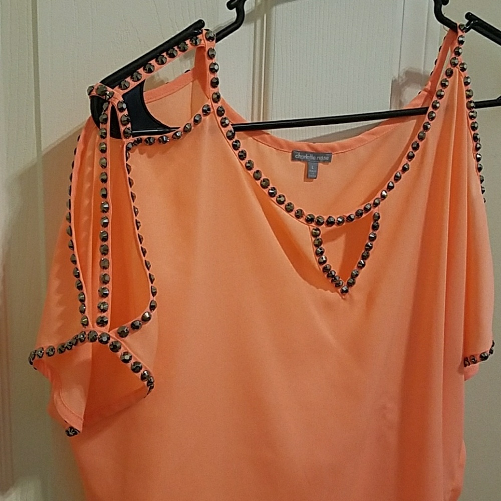 Coral dressy blouse