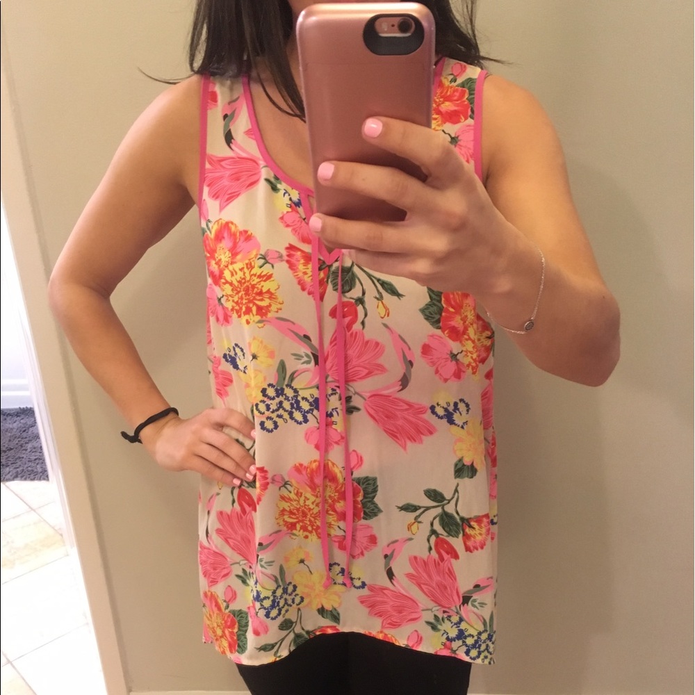 Daniel Rainn bright floral top