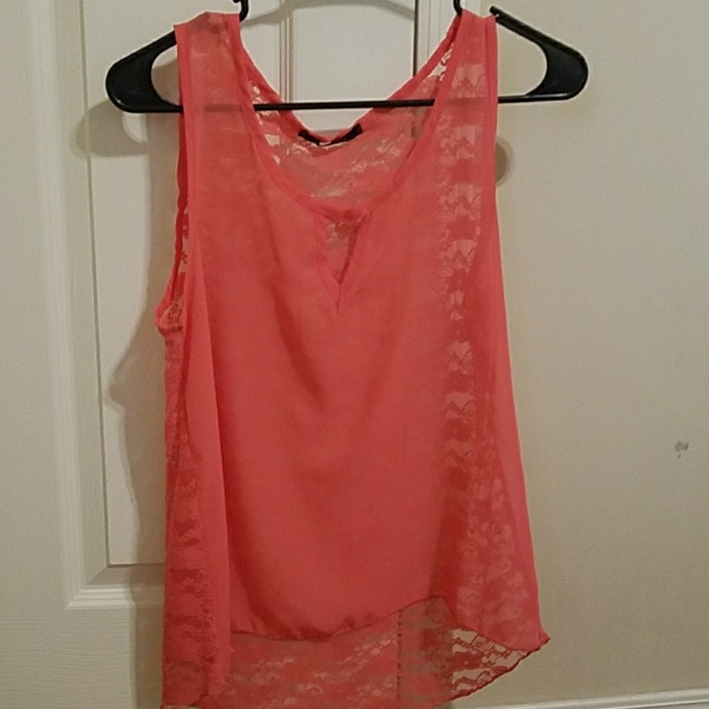 Pink sheer blouse