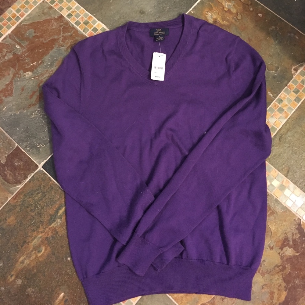 NWT cotton Brooks Brothers V Neck