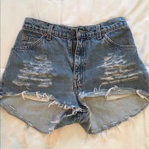 Levi Strauss cut off jean shorts