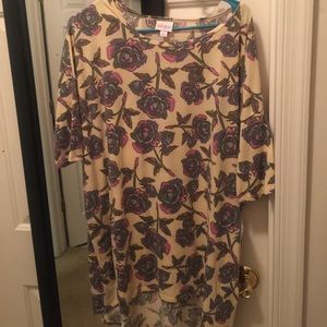 NWT Lularoe Large Irma with Watercolor Roses