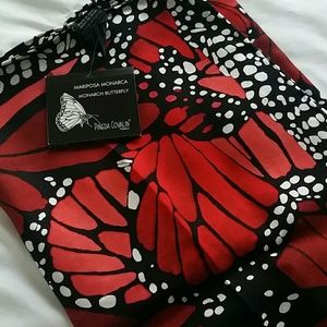 100% silk monarch butterfly scarf