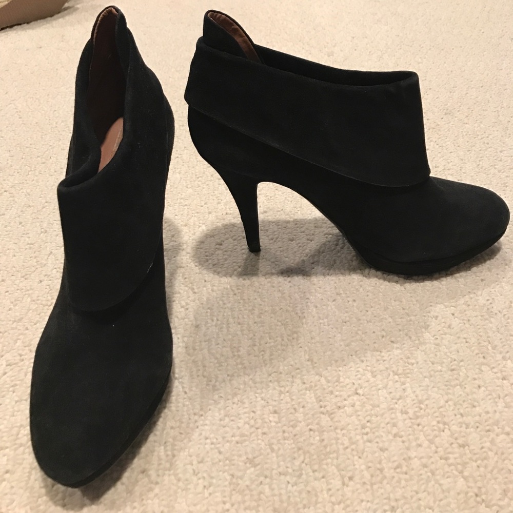 Black high heel booties