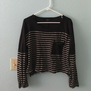 Madewell Long Sleeve Striped Pocket Tee