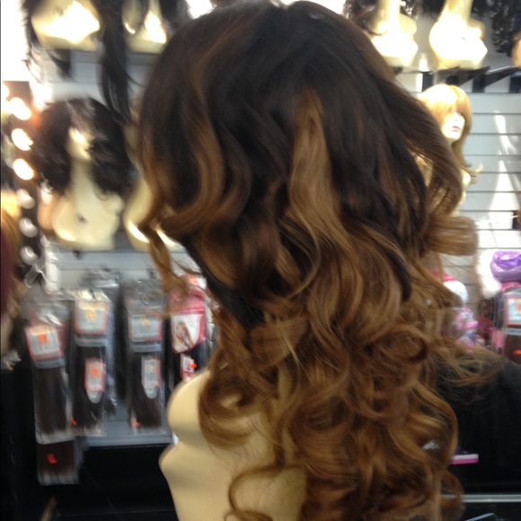 Wig long Ombré auburn wig Long curly SwisslaceWig - Picture 6 of 7