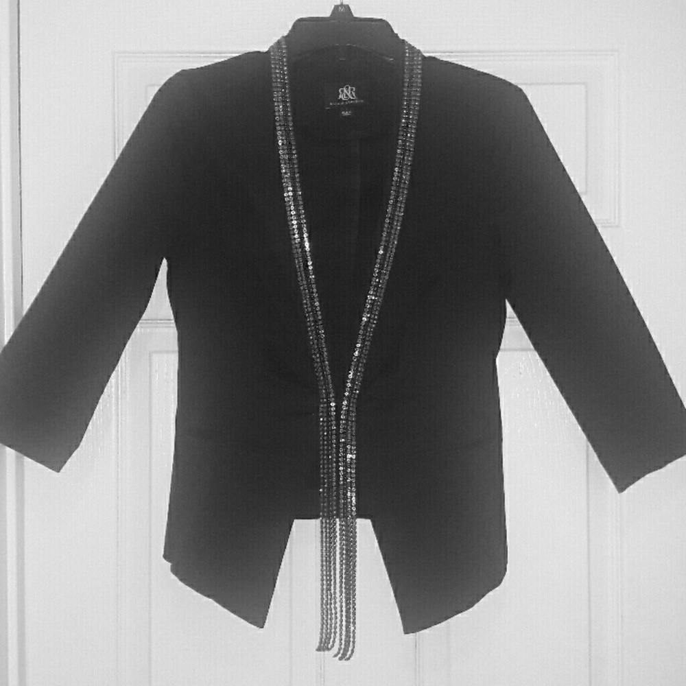 Beautiful 3/4 Sleeve Blazer with Rinestone Details