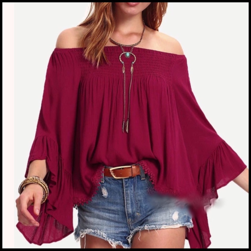 Boho Ruffle Bell Sleeve - Picture 3 of 8
