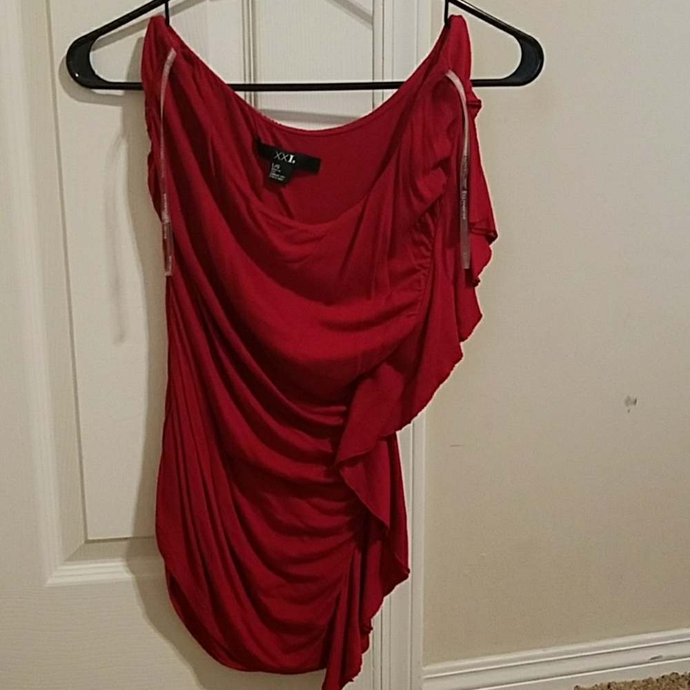 One shoulder dressy blouse