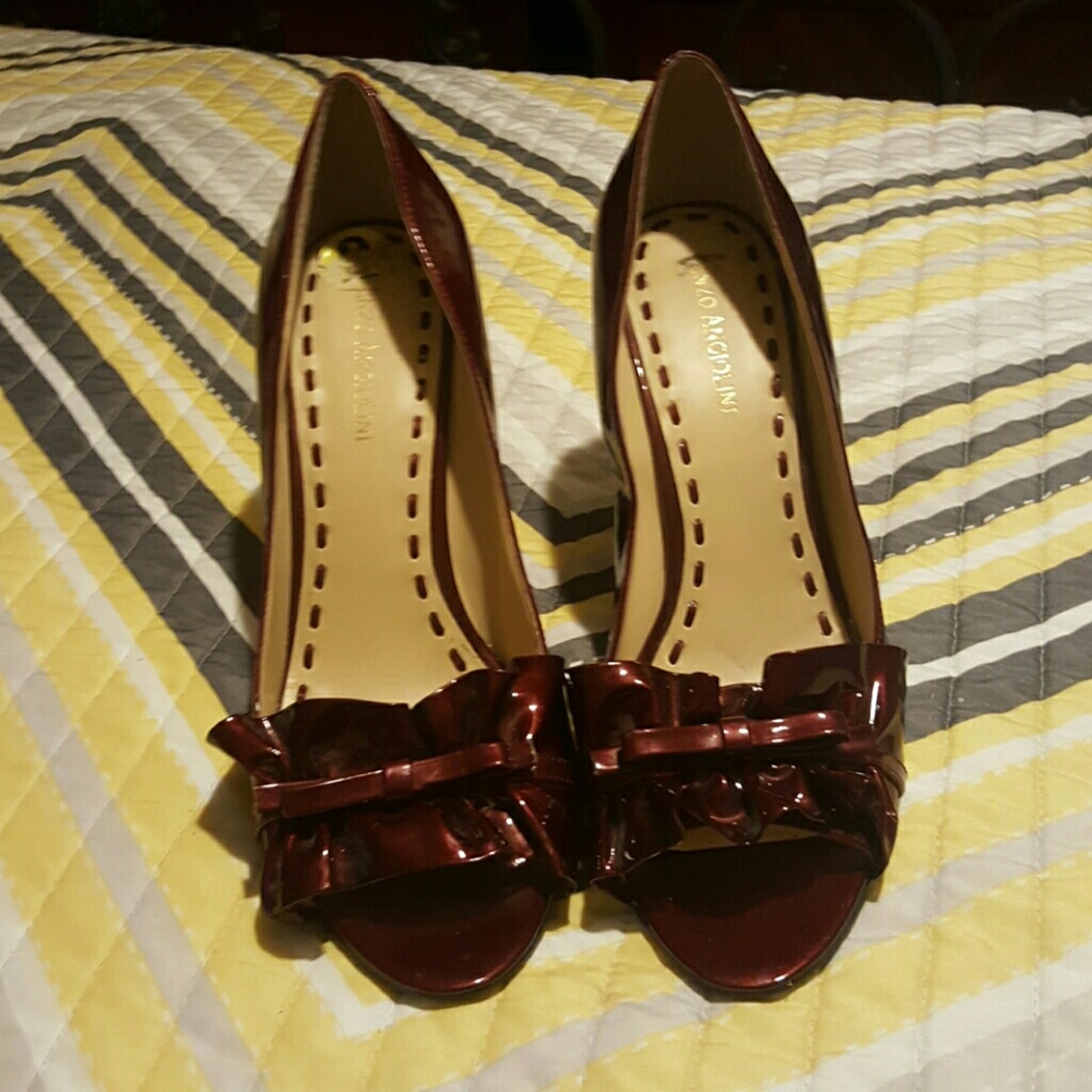 Burgundy Patent Leather Enzo Angiolini Pumps